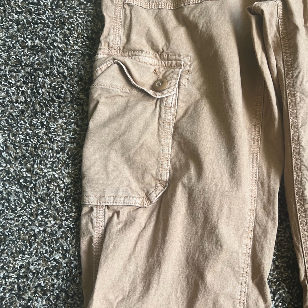 American Eagle Outfitters Tan Cargo Pants. Relaxed Fit - Picture 3 of 9